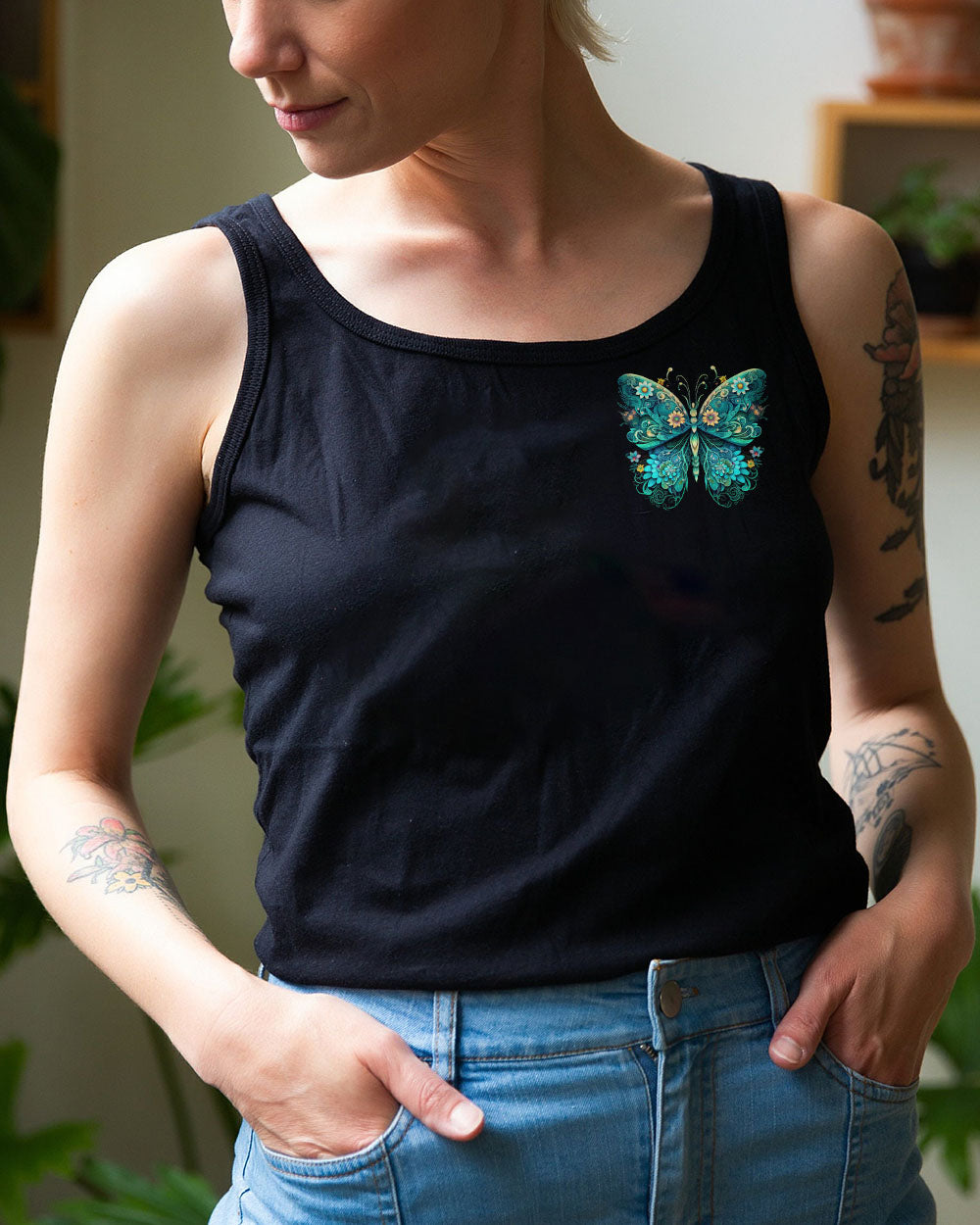 JUST BELIEVE BUTTERFLY ALL OVER PRINT - TLTR2106231