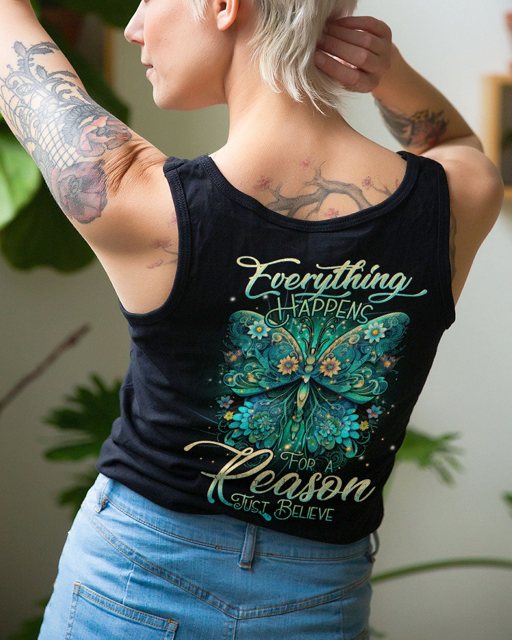 JUST BELIEVE BUTTERFLY ALL OVER PRINT - TLTR2106231