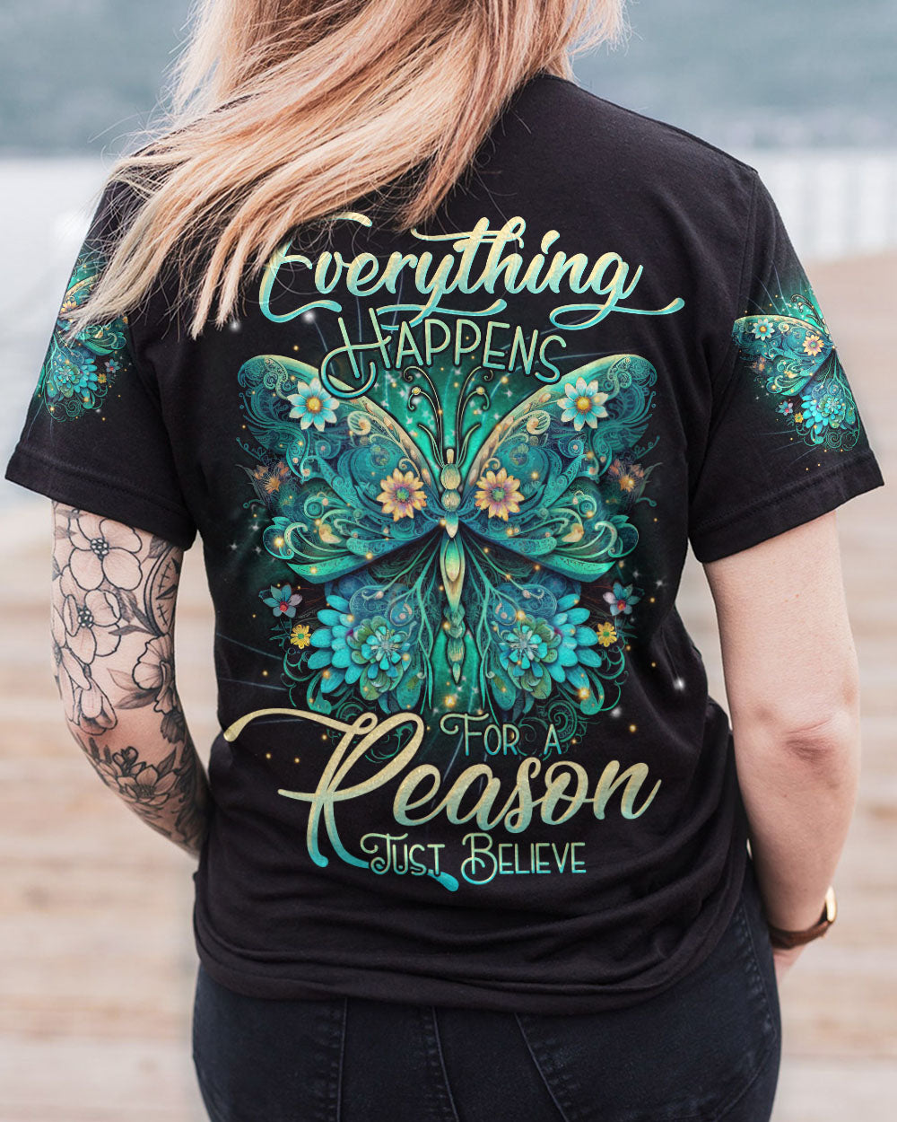 JUST BELIEVE BUTTERFLY ALL OVER PRINT - TLTR2106231