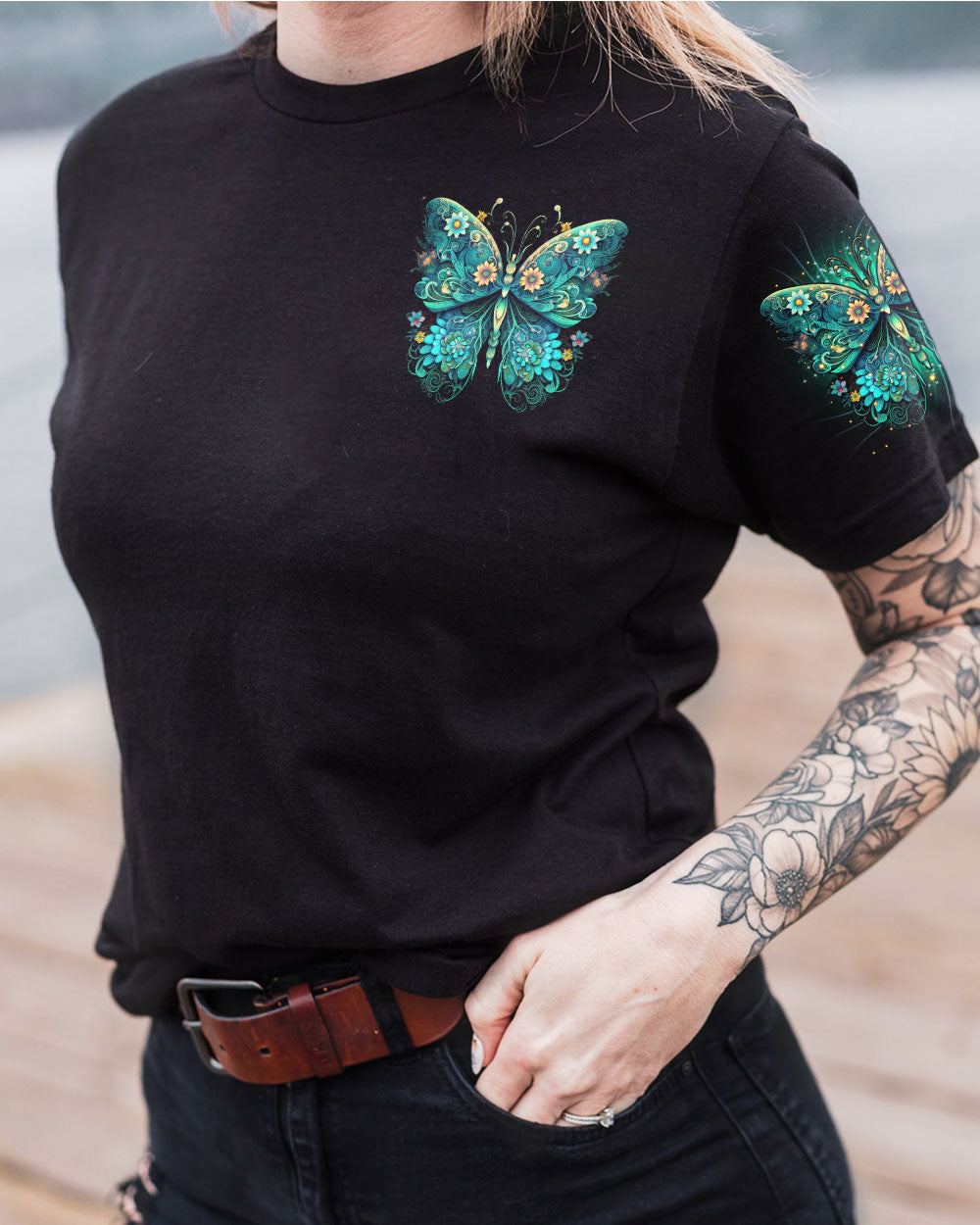 JUST BELIEVE BUTTERFLY ALL OVER PRINT - TLTR2106231
