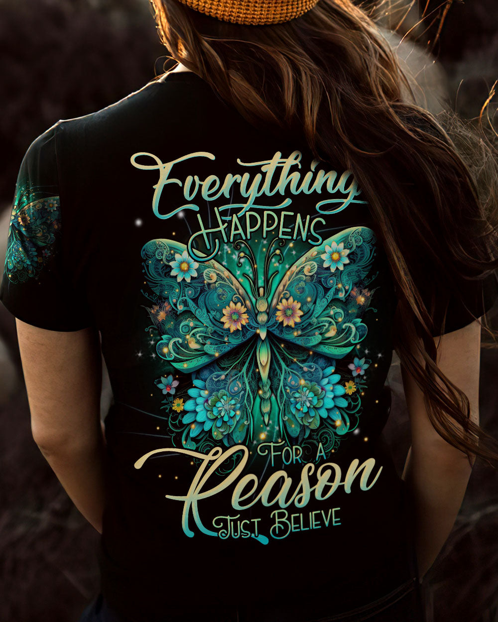 JUST BELIEVE BUTTERFLY ALL OVER PRINT - TLTR2106231