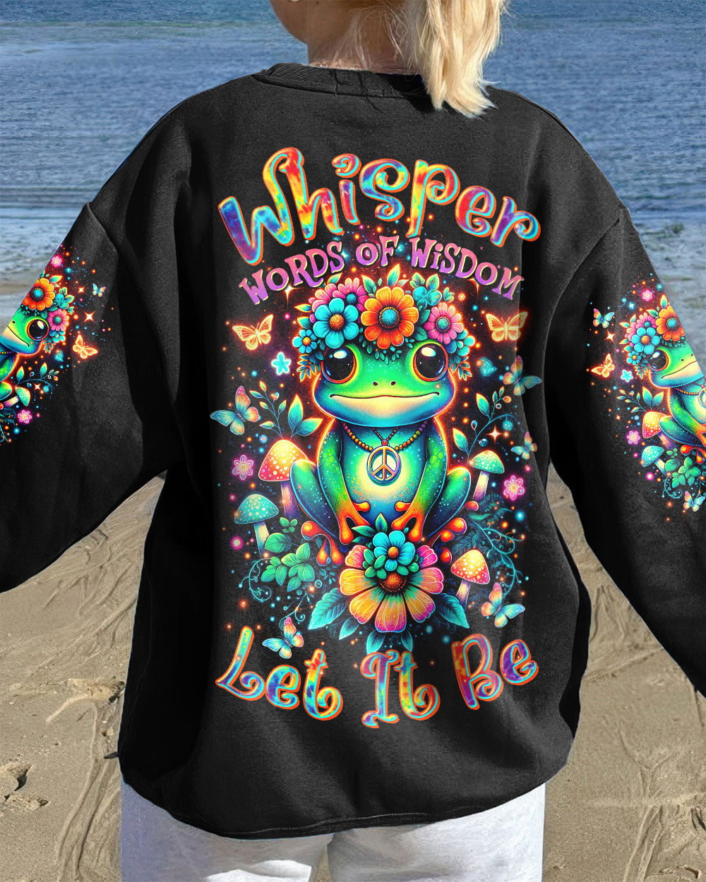 WHISPER WORDS OF WISDOM LET IT BE FROG ALL OVER PRINT  - TLTR2207251