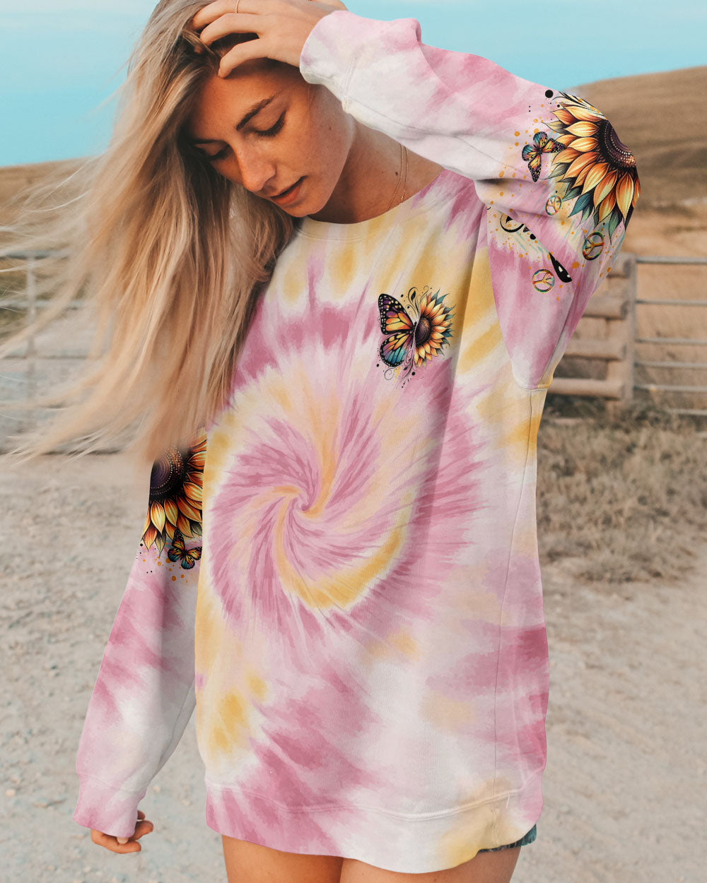 WHISPER WORDS OF WISDOM LET IT BE BUTTERFLY ALL OVER PRINT  - TLTR2211243