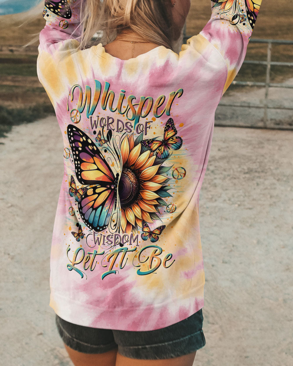 WHISPER WORDS OF WISDOM LET IT BE BUTTERFLY ALL OVER PRINT  - TLTR2211243