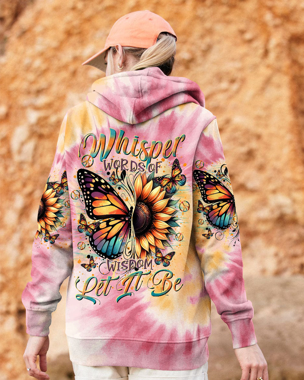 WHISPER WORDS OF WISDOM LET IT BE BUTTERFLY ALL OVER PRINT  - TLTR2211243