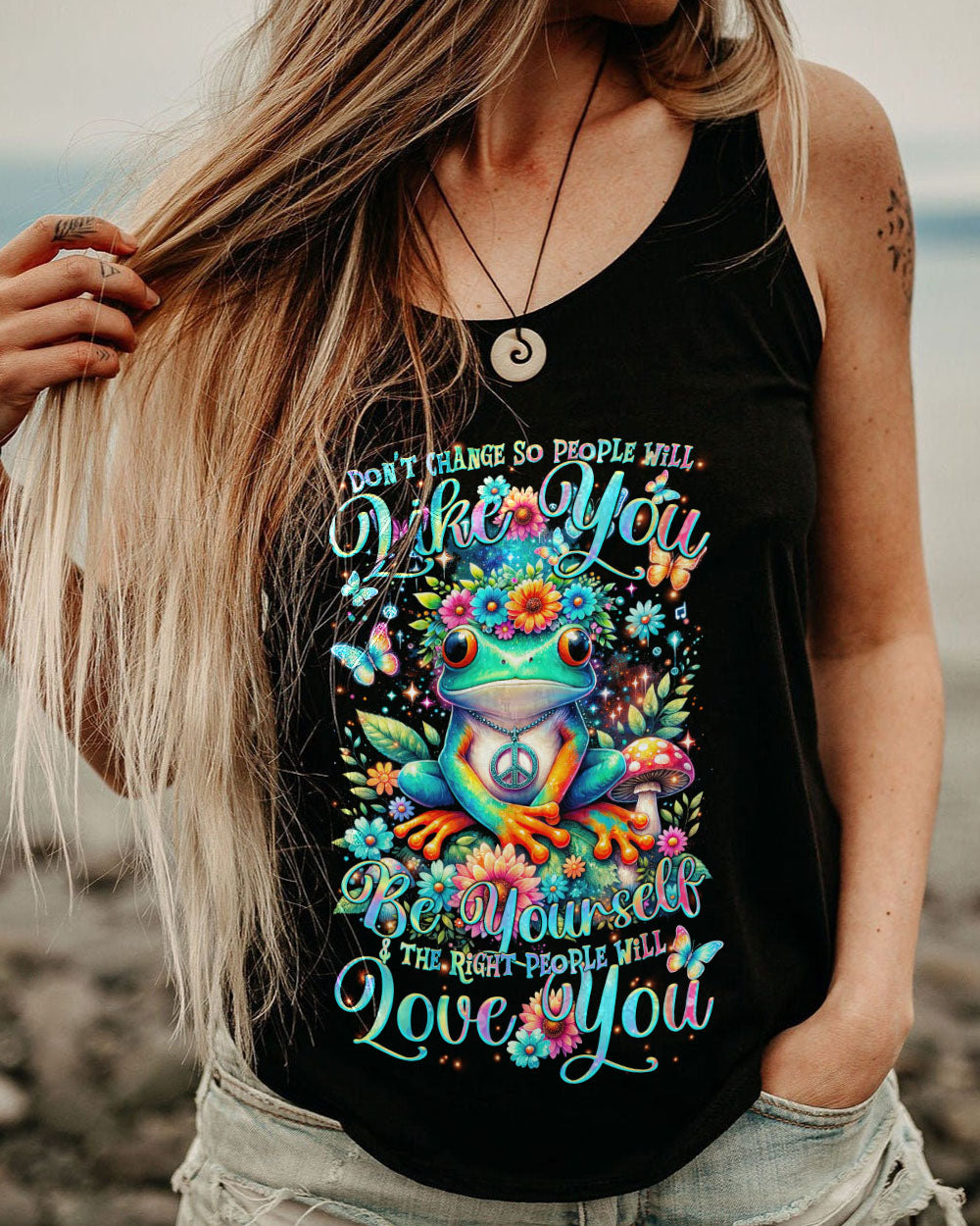 THE RIGHT PEOPLE WILL LOVE YOU FROG ALL OVER PRINT - TLTR2301244