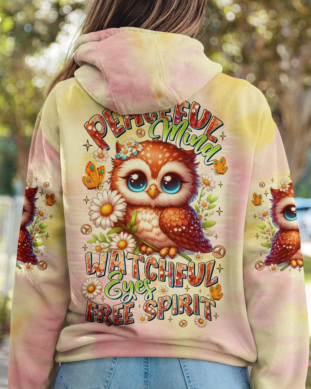 PEACEFUL MIND OWL ALL OVER PRINT - TLTR2406251