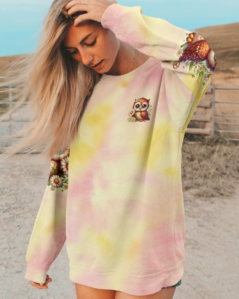 PEACEFUL MIND OWL ALL OVER PRINT - TLTR2406251