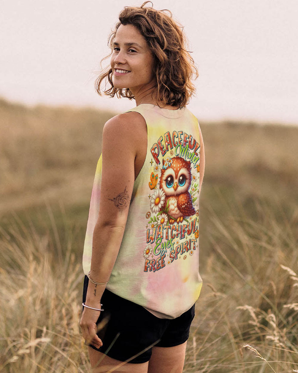 PEACEFUL MIND OWL ALL OVER PRINT - TLTR2406251