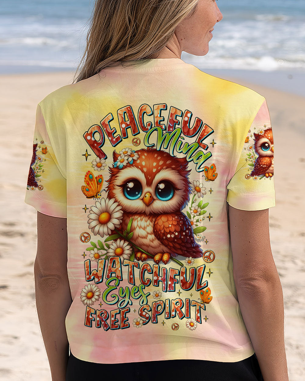 PEACEFUL MIND OWL ALL OVER PRINT - TLTR2406251
