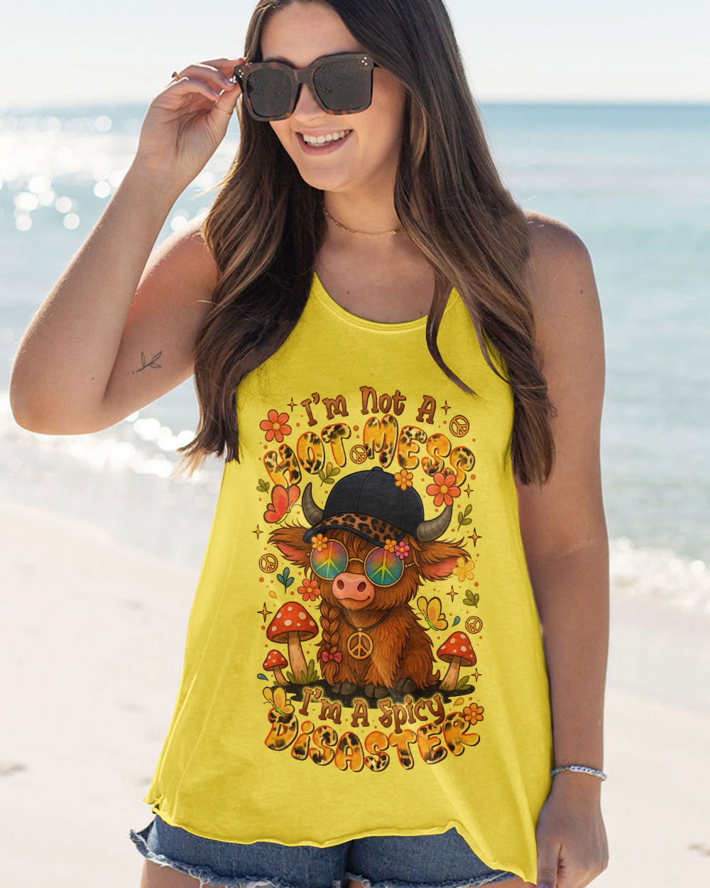 I'M NOT A HOT MESS COW ALL OVER PRINT  - TLTR2407253