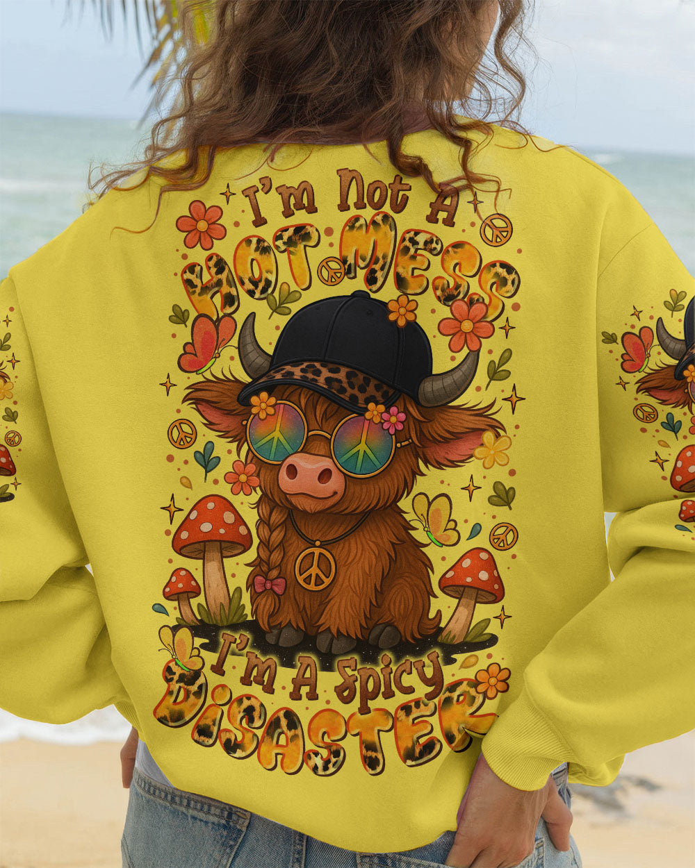 I'M NOT A HOT MESS COW ALL OVER PRINT  - TLTR2407253