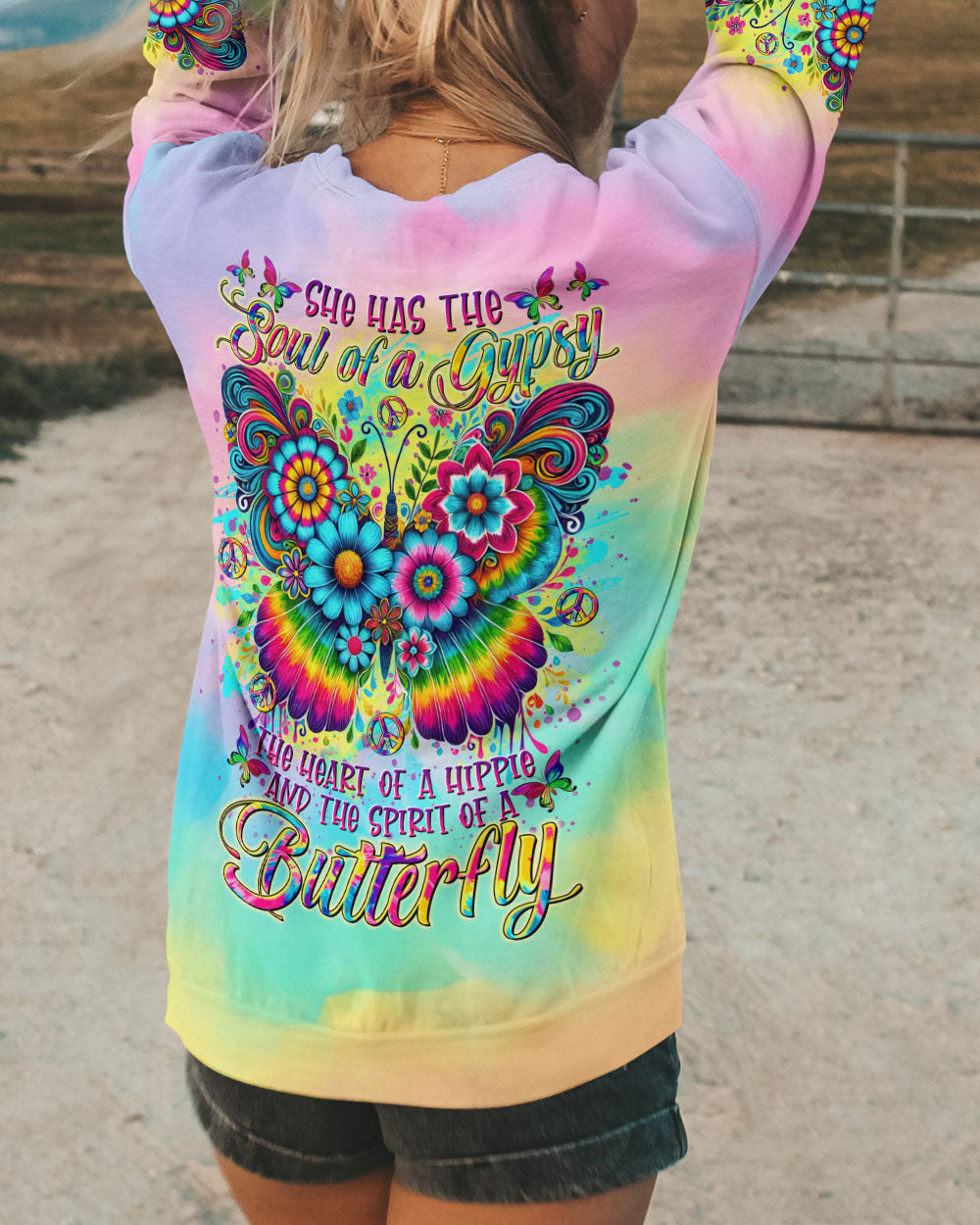 SPIRIT OF A BUTTERFLY TIE DYE ALL OVER PRINT - TLTR2409245