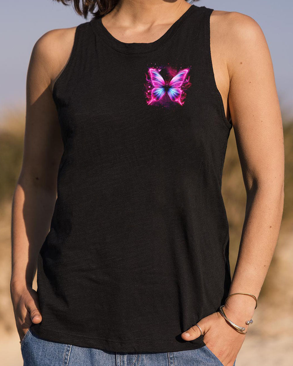 I BELIEVE THERE ARE ANGELS AMONG US BUTTERFLY ALL OVER PRINT  - TLTR2410243