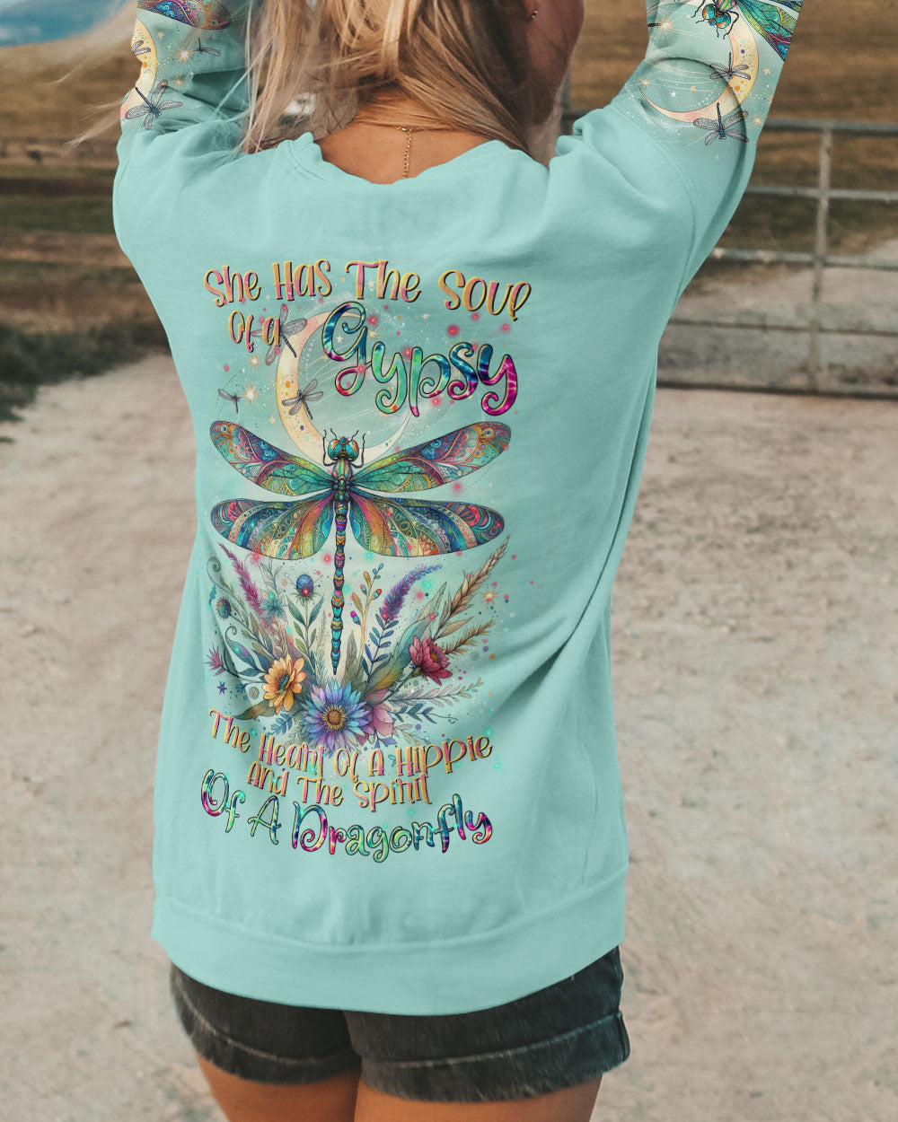 SPIRIT OF A DRAGONFLY FLORAL ALL OVER PRINT - TLTR2411232