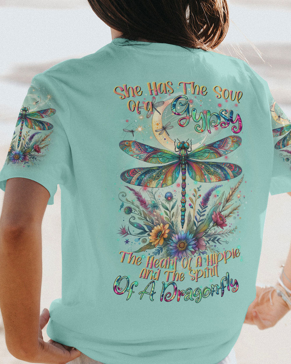 SPIRIT OF A DRAGONFLY FLORAL ALL OVER PRINT - TLTR2411232