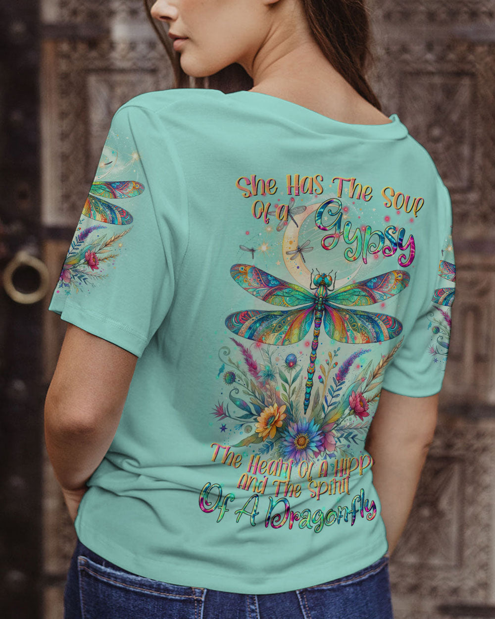 SPIRIT OF A DRAGONFLY FLORAL ALL OVER PRINT - TLTR2411232