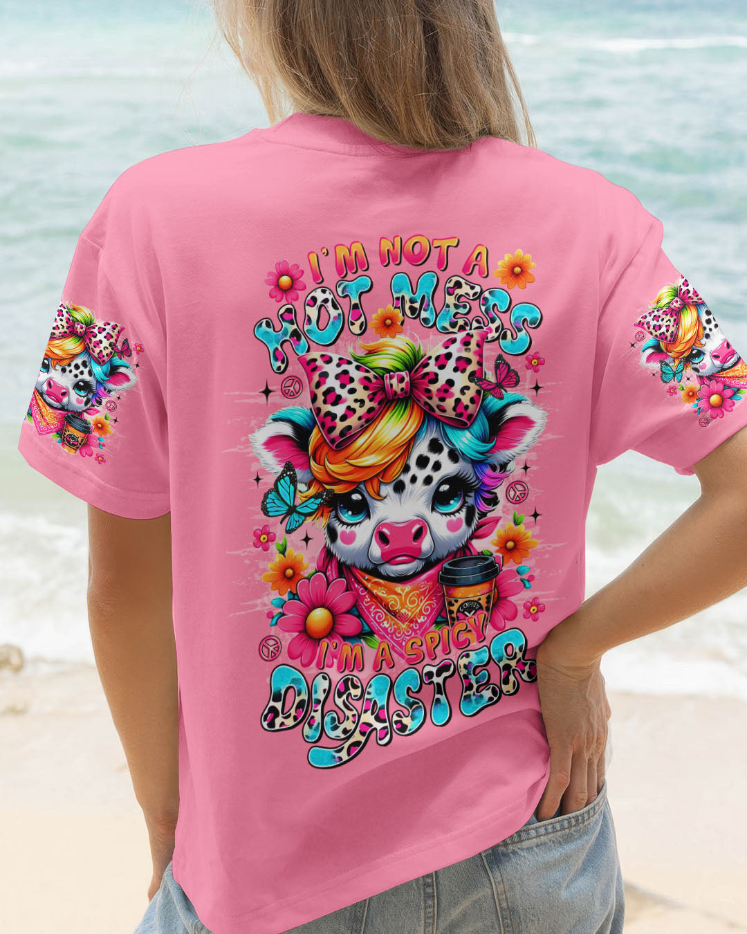 I'M NOT A HOT MESS COW ALL OVER PRINT  - TLTR2507253