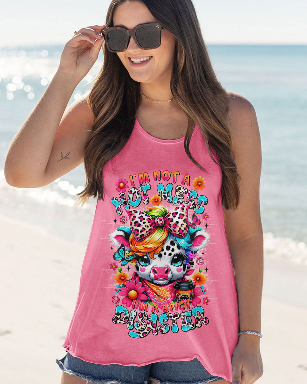 I'M NOT A HOT MESS COW ALL OVER PRINT  - TLTR2507253