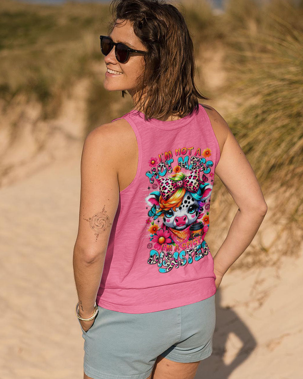 I'M NOT A HOT MESS COW ALL OVER PRINT  - TLTR2507253