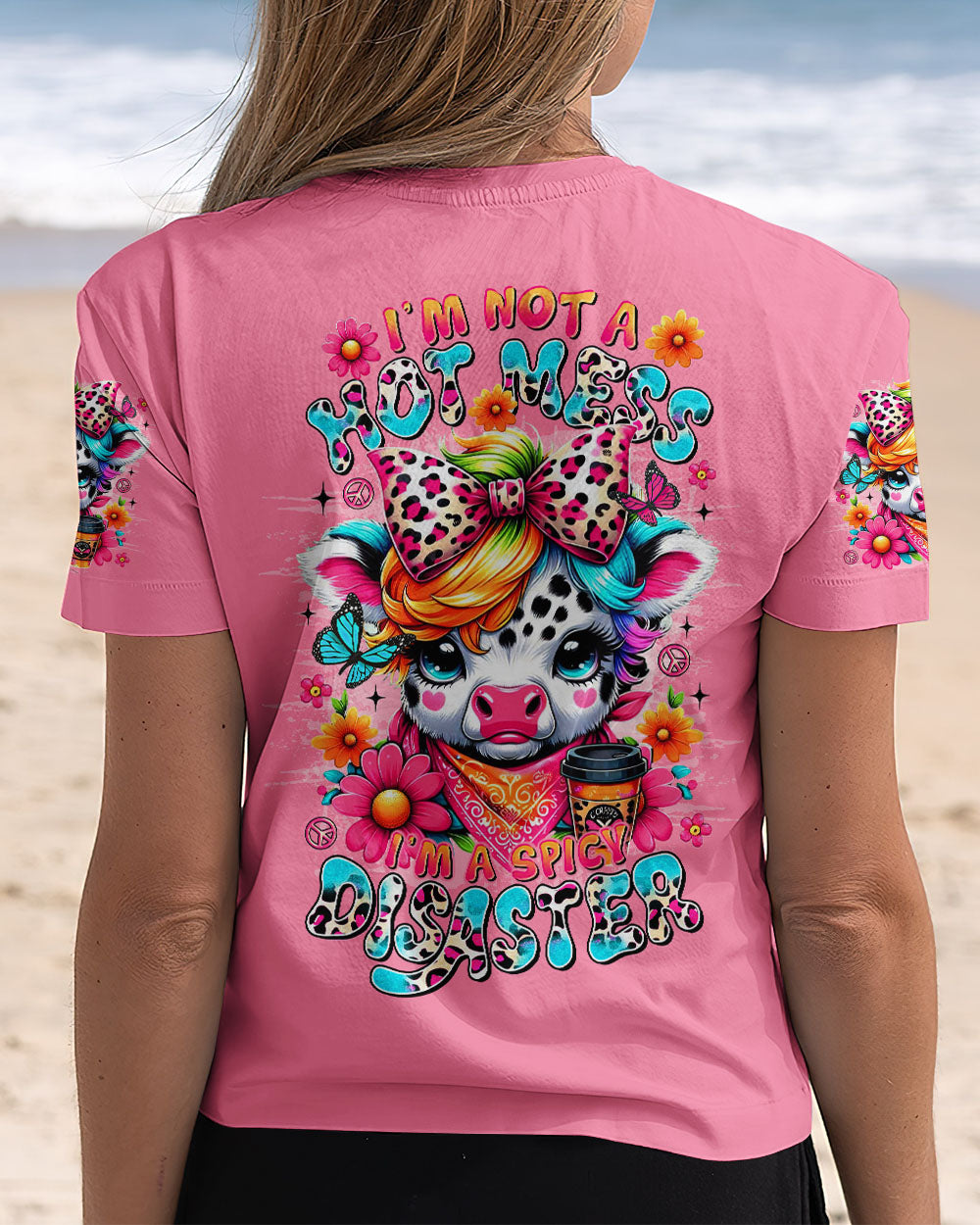 I'M NOT A HOT MESS COW ALL OVER PRINT  - TLTR2507253