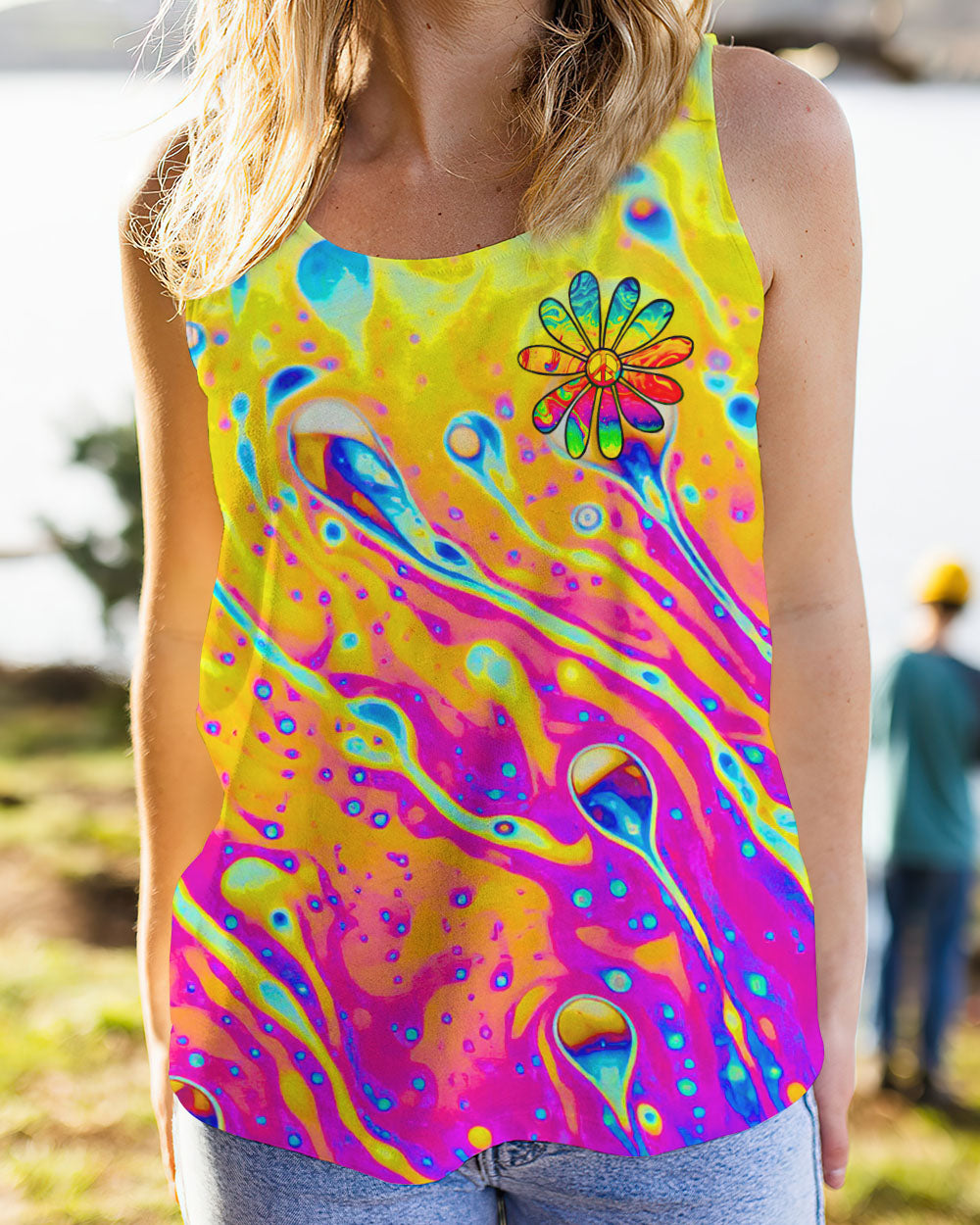 CAUSE I GOT A PEACEFUL COLORFUL DAISY ALL OVER PRINT - TLTR2508231