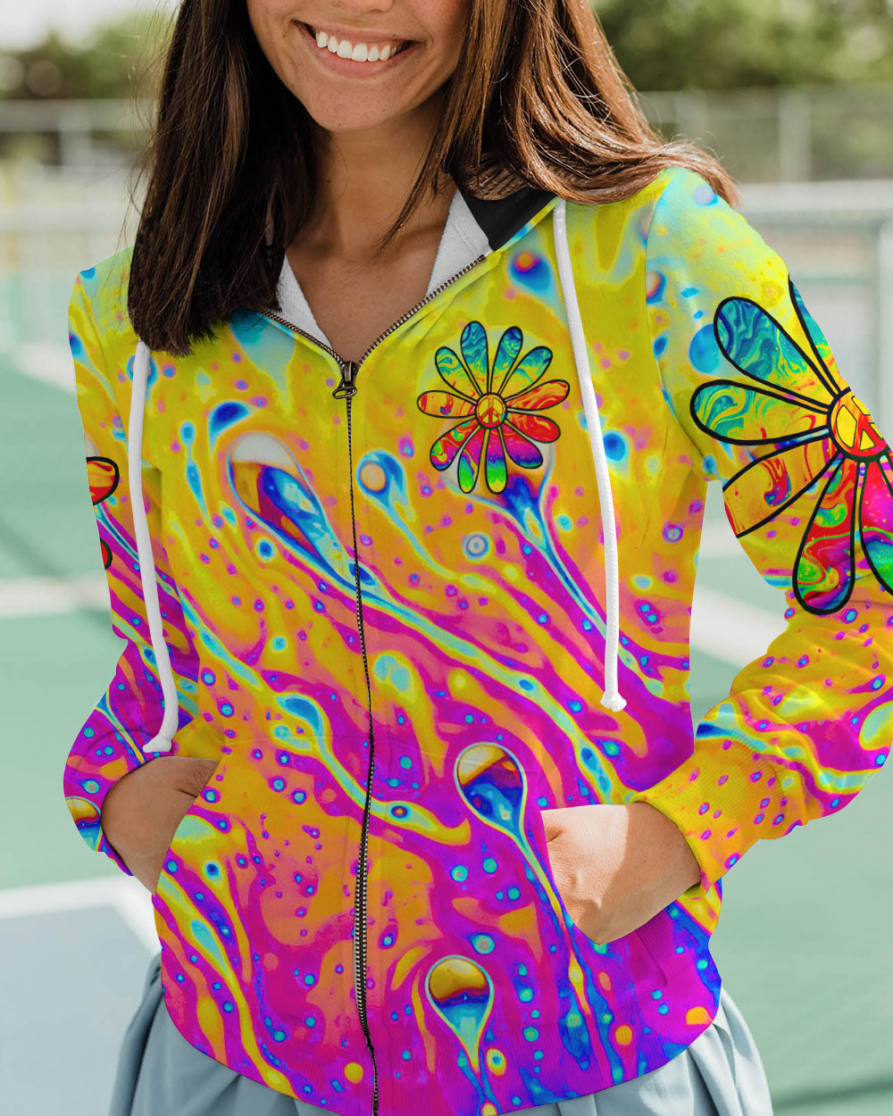 CAUSE I GOT A PEACEFUL COLORFUL DAISY ALL OVER PRINT - TLTR2508231
