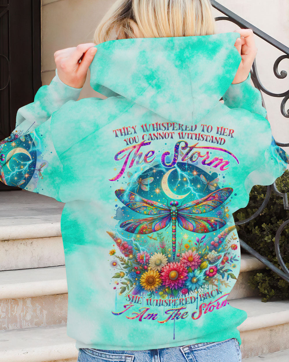 I AM THE STORM DRAGONFLY FLORAL ALL OVER PRINT - TLTR2511232