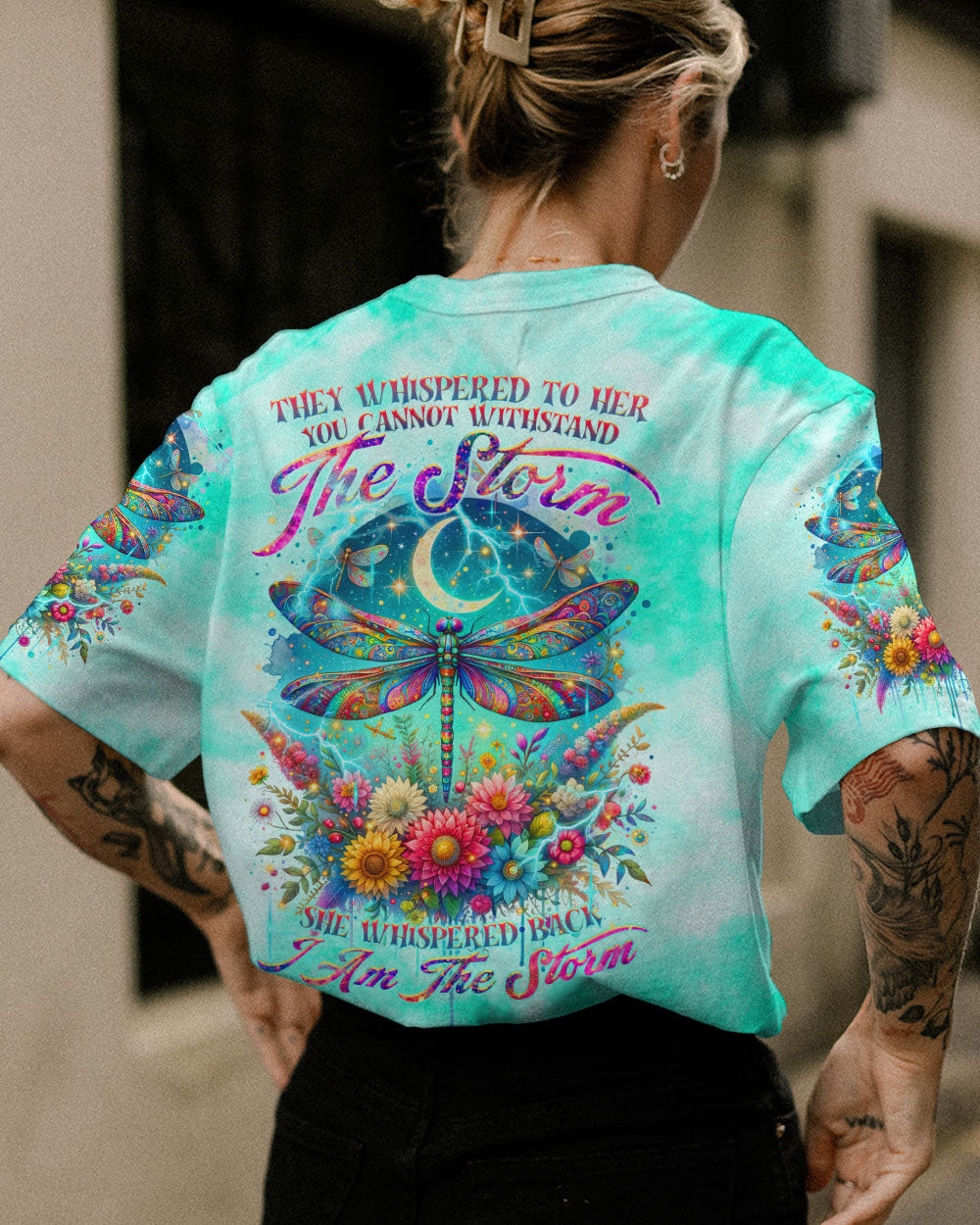 I AM THE STORM DRAGONFLY FLORAL ALL OVER PRINT - TLTR2511232