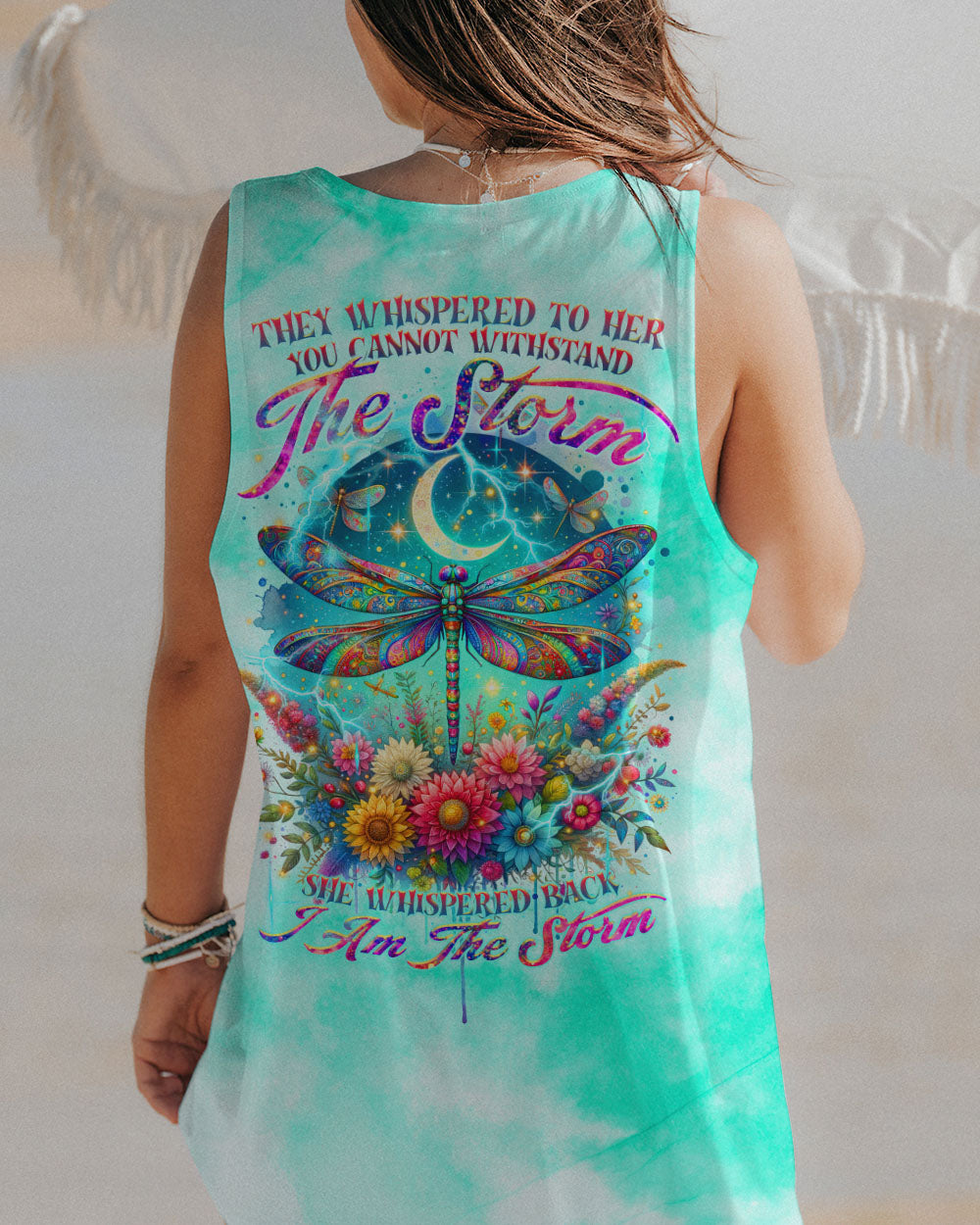 I AM THE STORM DRAGONFLY FLORAL ALL OVER PRINT - TLTR2511232
