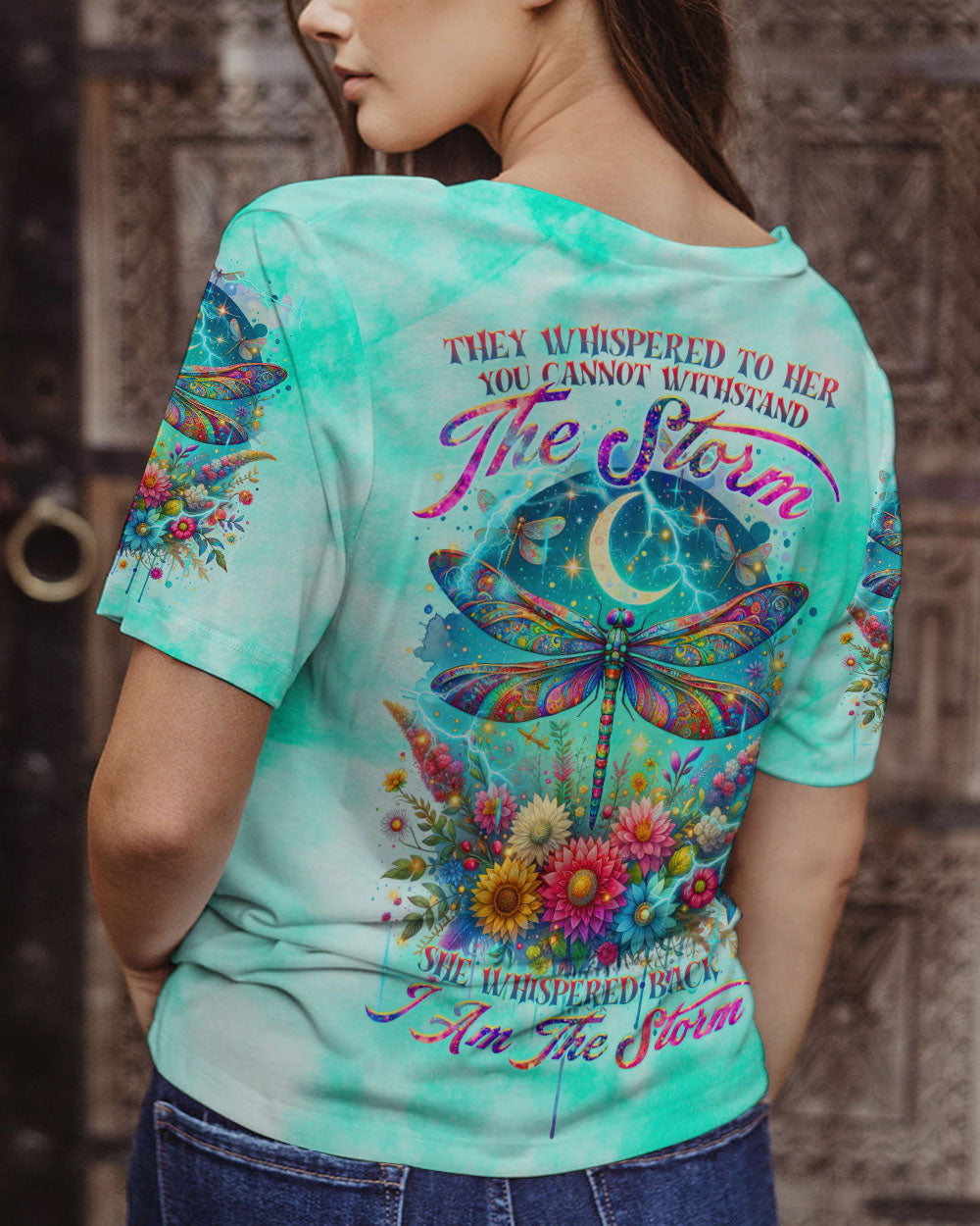 I AM THE STORM DRAGONFLY FLORAL ALL OVER PRINT - TLTR2511232