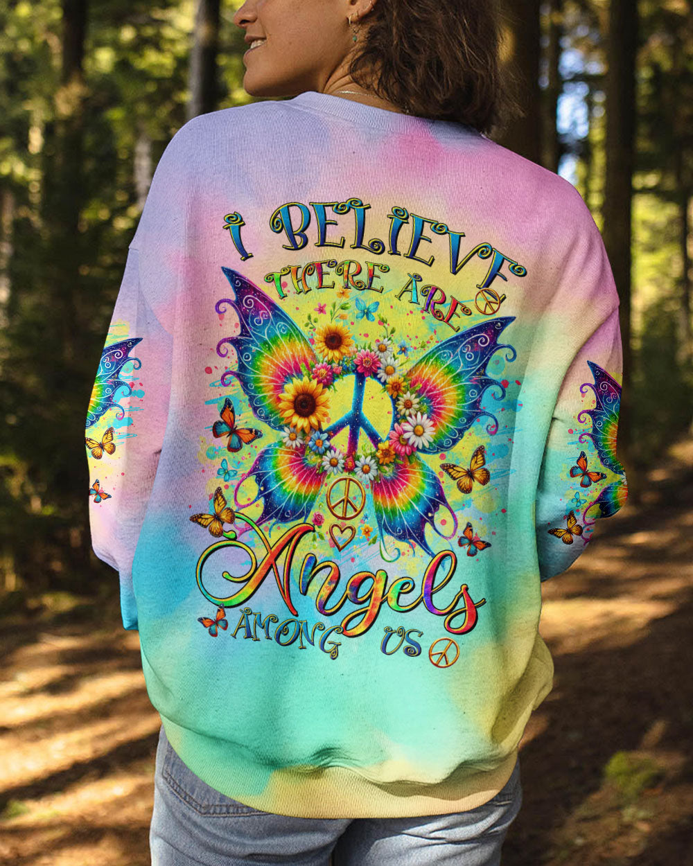 I BELIEVE THERE ARE ANGELS AMONG US WINGS ALL OVER PRINT - TLTR2609243