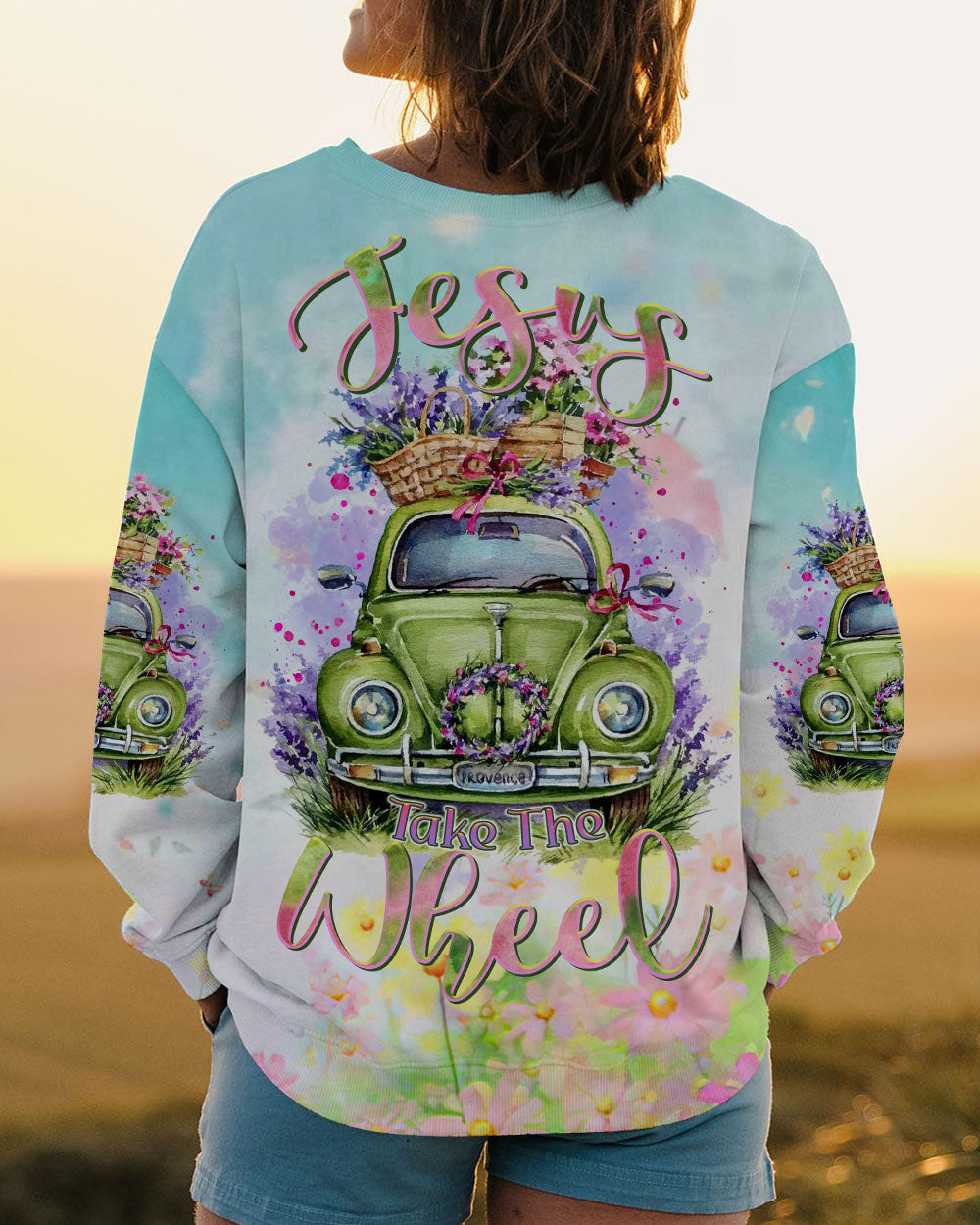 JESUS TAKE THE WHEEL OLD CAR ALL OVER PRINT - TLTR2612231