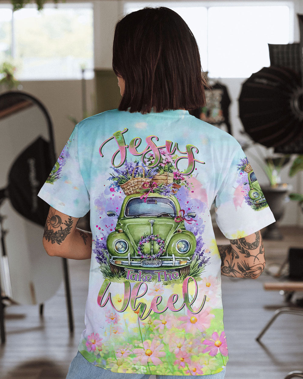 JESUS TAKE THE WHEEL OLD CAR ALL OVER PRINT - TLTR2612231
