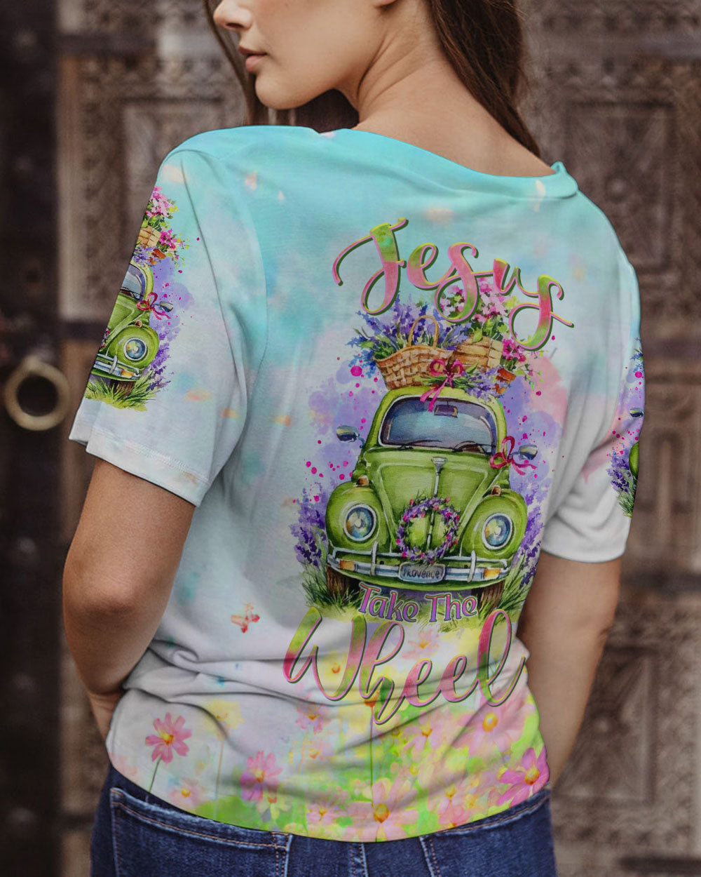 JESUS TAKE THE WHEEL OLD CAR ALL OVER PRINT - TLTR2612231