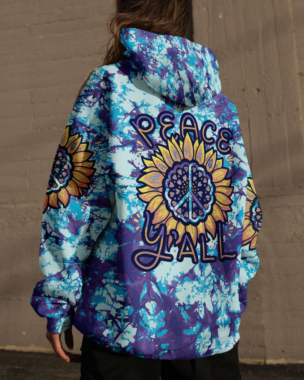 PEACE Y'ALL TIE DYE ALL OVER PRINT - TLTR2706233