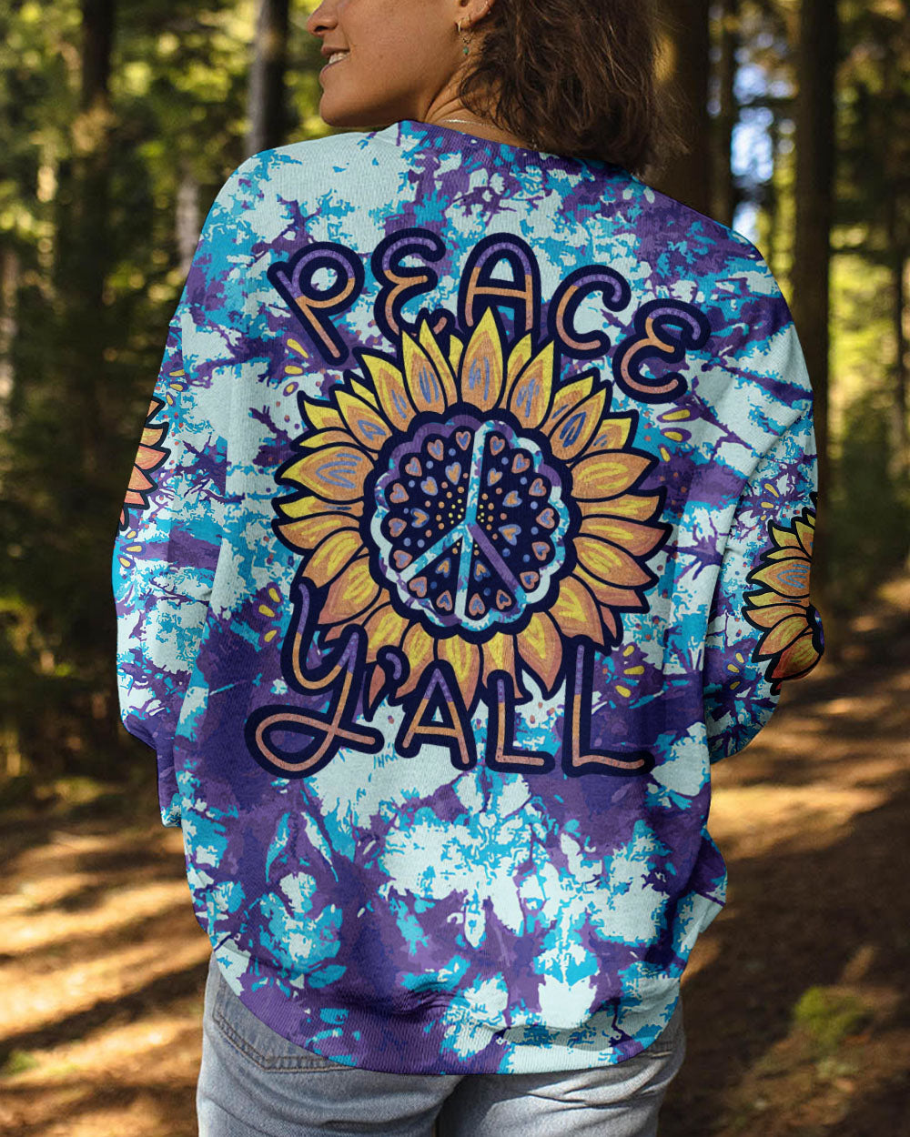 PEACE Y'ALL TIE DYE ALL OVER PRINT - TLTR2706233