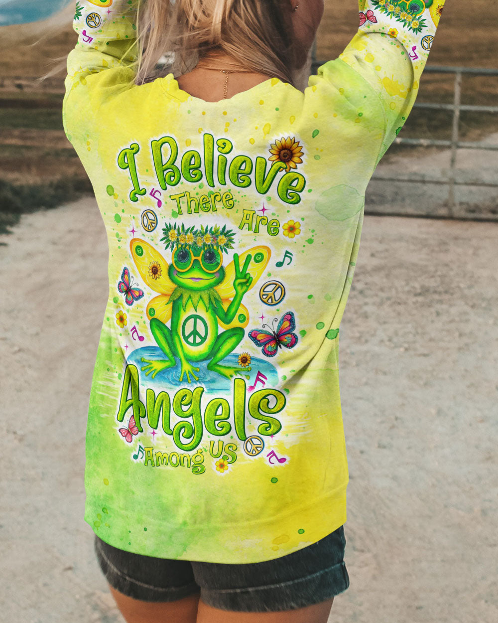 I BELIEVE THERE ARE ANGELS AMONG US FROG ALL OVER PRINT - TLTR2708243
