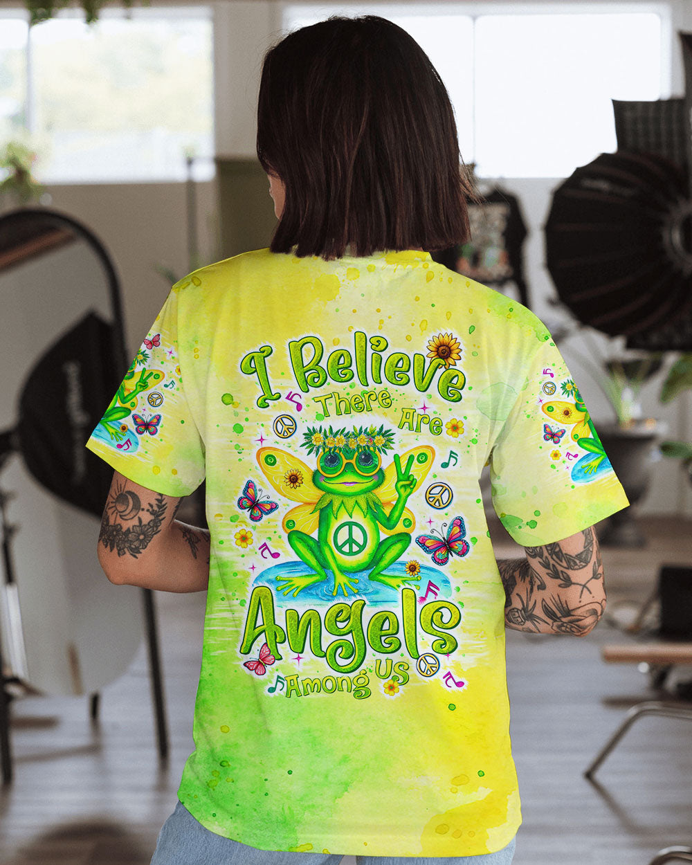 I BELIEVE THERE ARE ANGELS AMONG US FROG ALL OVER PRINT - TLTR2708243