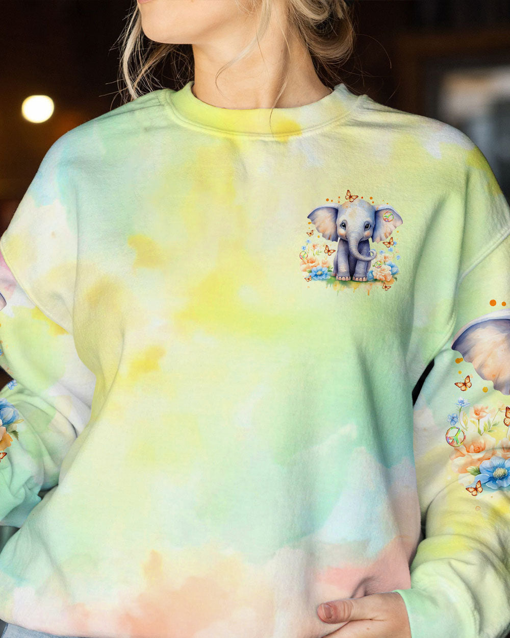 BE YOU THE WORLD WILL ADJUST ELEPHANT ALL OVER PRINT - TLTR2711233