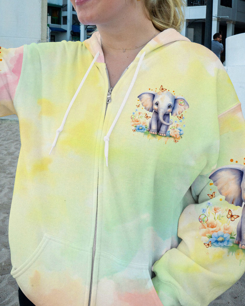 BE YOU THE WORLD WILL ADJUST ELEPHANT ALL OVER PRINT - TLTR2711233