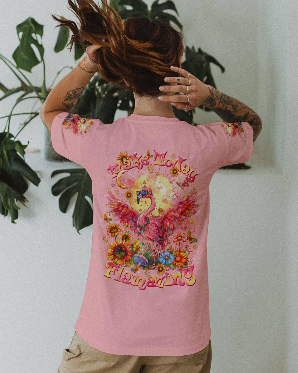 MAKE TODAY FLAMAZING FLAMINGO ALL OVER PRINT  - TLTR2711241