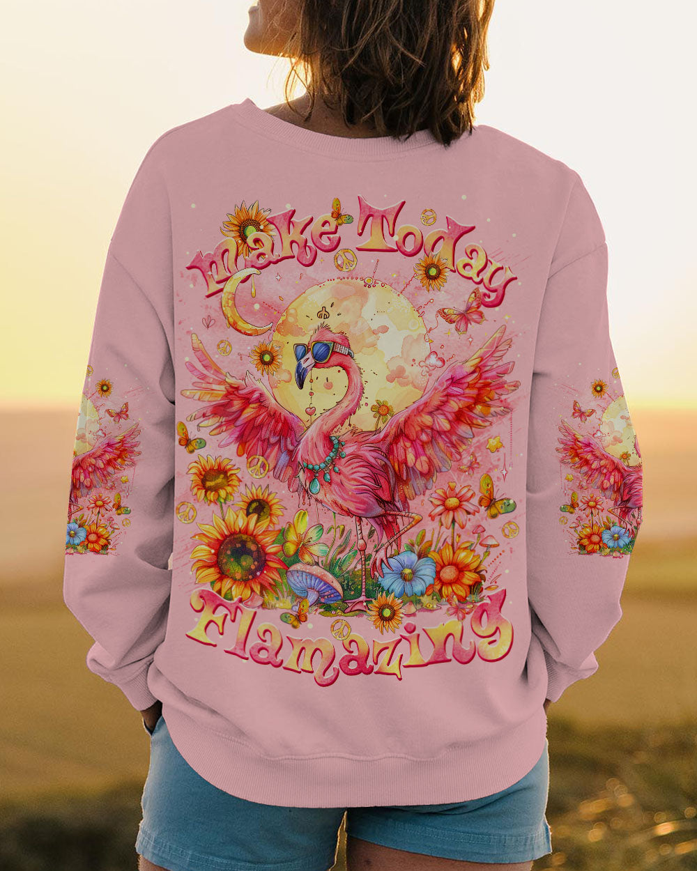 MAKE TODAY FLAMAZING FLAMINGO ALL OVER PRINT  - TLTR2711241