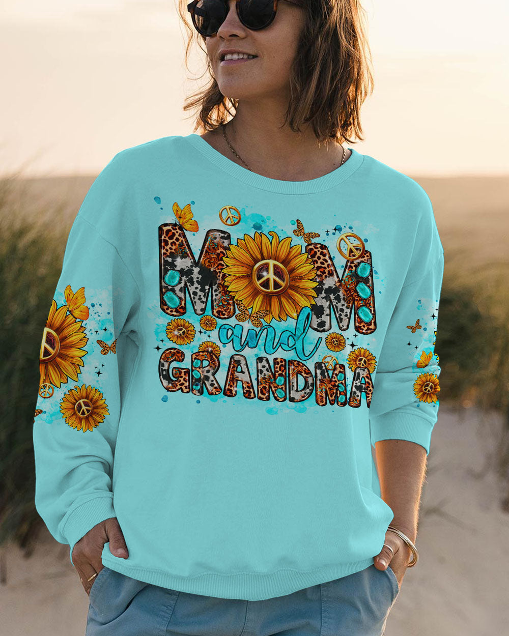 MOM AND GRANDMA SUNFLOWER ALL OVER PRINT - TLTR2802243