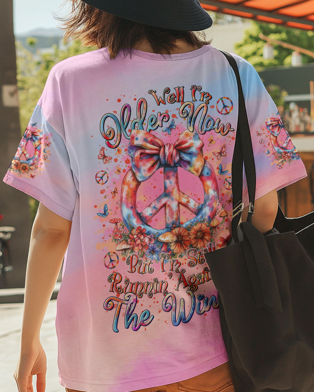 RUNNING AGAINST THE WIND PEACE SYMBOL ALL OVER PRINT - TLTR2809241