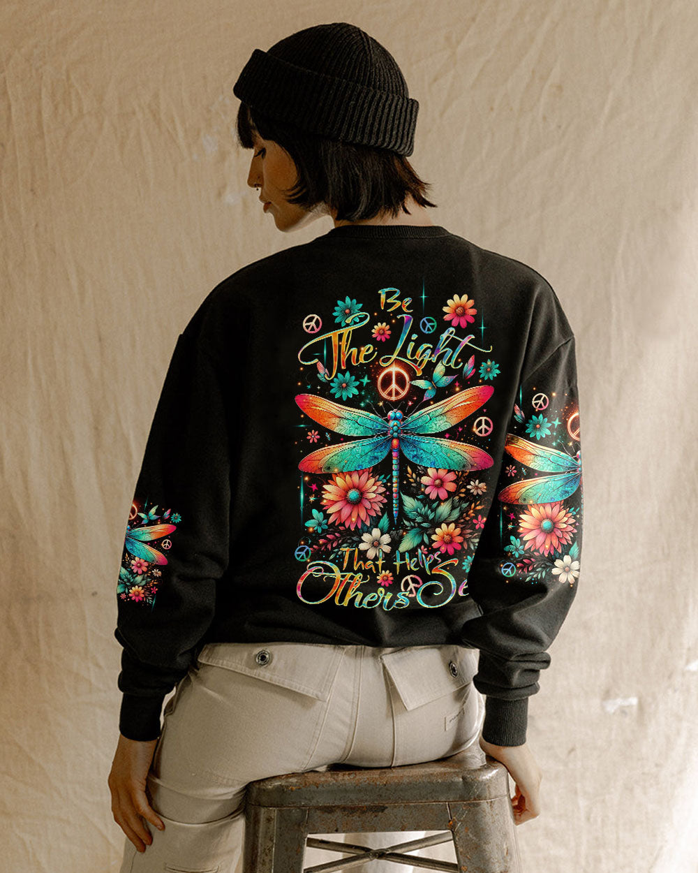BE THE LIGHT THAT HELPS OTHERS SEE DRAGONFLY ALL OVER PRINT - TLTR2812232