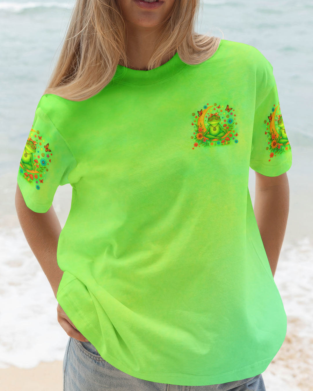 JUST BREATHE FROG ALL OVER PRINT - TLTR2904254