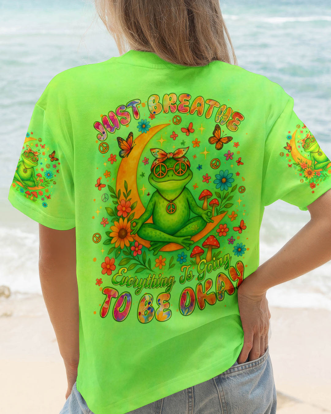 JUST BREATHE FROG ALL OVER PRINT - TLTR2904254
