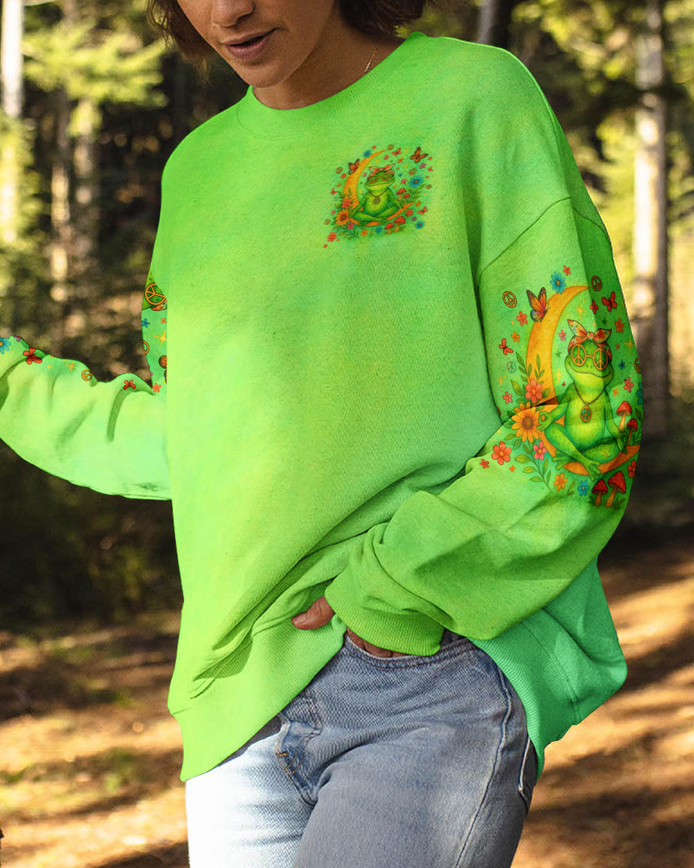 JUST BREATHE FROG ALL OVER PRINT - TLTR2904254