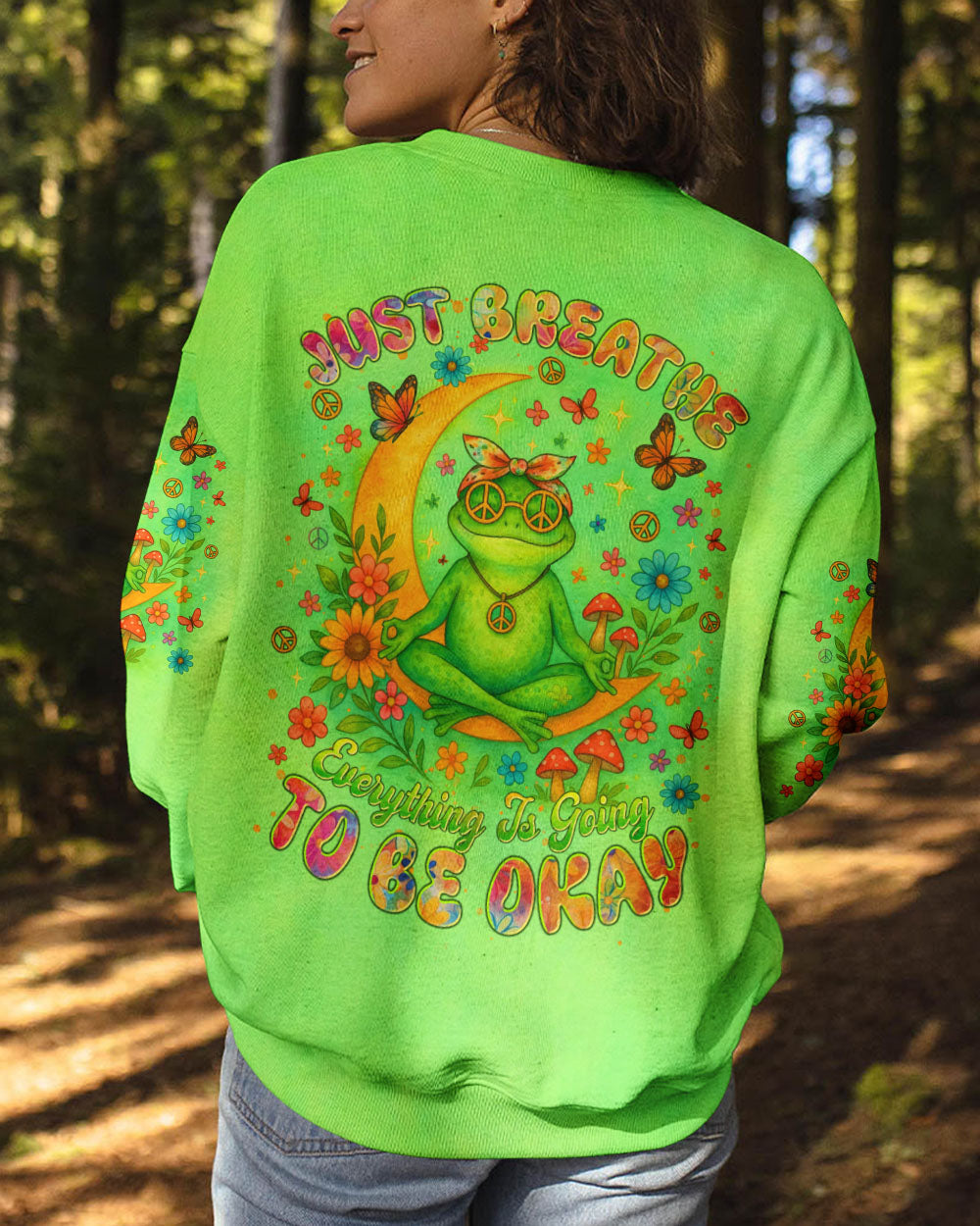 JUST BREATHE FROG ALL OVER PRINT - TLTR2904254